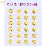 Sun Flower Stud Earrings – Kawaii Stainless Steel Jewelry for Women