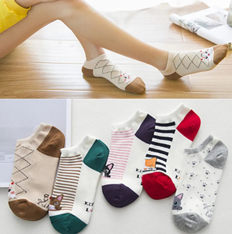 Adorable Cat-Themed Ankle Socks for Fashion-Forward Women - Image 11