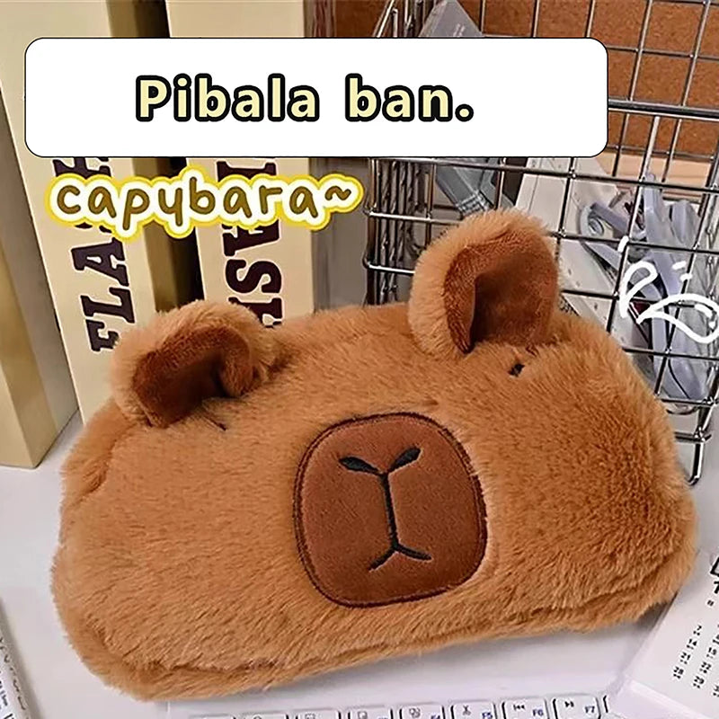 Cute Plush Capybara Pencil Storage Bag - Image 2