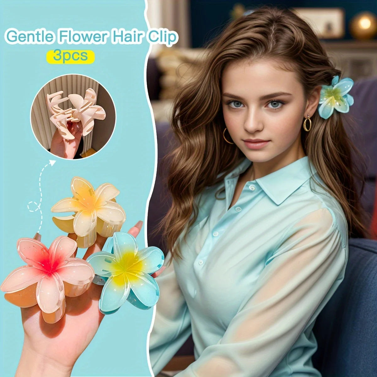 Vibrant Floral Hair Claws – Elegant Accessories for Every Occasion - Image 4