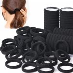 High Elastic Black Hair Bands – Perfect for Women and Girls