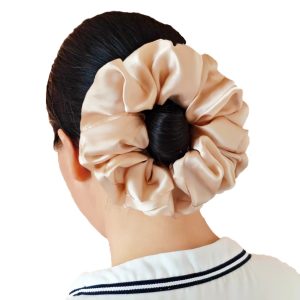 Fashion Oversized Satin Scrunchies – 16cm 20g Elastic Hair Ties